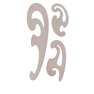 Krzywiki kreślarskie 3 szt - komplet