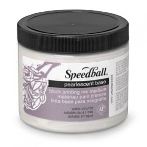 Speedball Water Soluble Pearlescent Base - perłowe medium do linorytu