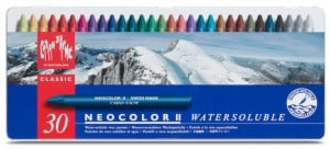 Caran D'Ache Neocolor II 30 kol. w metalowym pudełku - kredki akwarelowe woskowe