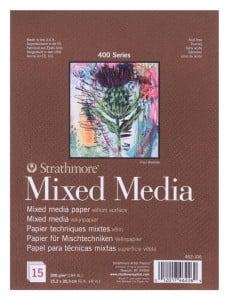 Strathmore 400 series Mixed Media paper 300g 15 ark - blok do technik mieszanych