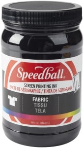 Speedball Fabric Screen Printing Ink BLACK - farba do sitodruku na tkaninach