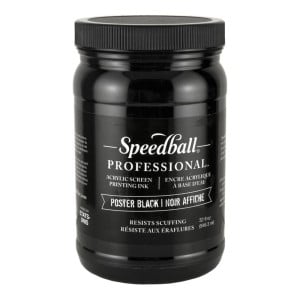 Speedball Professional Acrylic Screen Printing Ink POSTER BLACK - akrylowa farba do sitodruku