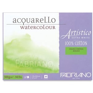 FABRIANO ARTISTICO Extra White 300gsm RGH (szorstki) - blok akwarelowy