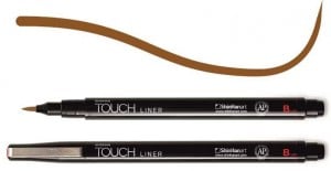 Touch Liner Brush BROWN - pisak pędzelkowy