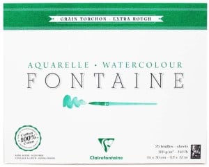 Clairefontaine "Fontaine" 300g 25ark EXTRA RGH 100% bawełna - blok akwarelowy