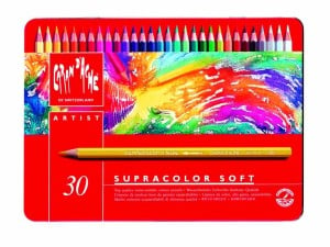 Caran d'Ache Supracolor Soft Aquarelle 30 kolorów - komplet kredek w metalowym pudełku