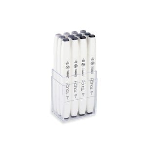 Touch Twin Brush Marker 12 SET Cool Grey - komplet
