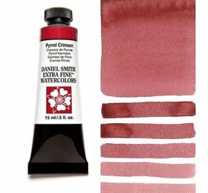 127 Pyrrol Crimson, akwarela Daniel Smith
