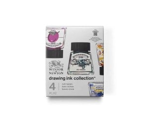 Winsor&Newton Drawing Ink Collection Rich Tones 4szt - komplet tuszy