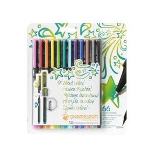 Chameleon Fineliners 12 kolorów "BRIGHT" - cienkopisy tonalne