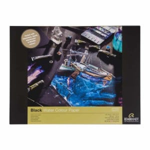 Rembrandt Black Water Colour Paper CP 360g 10 ark - czarny blok akwarelowy