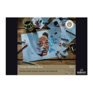 Rembrandt Tononed Mystical Blue 180g 50ark -blok do technik mieszanych