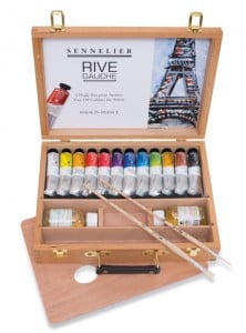 Rive Gauche Moder Oil Wooden Box 12x40ml - komplet farb olejnych w drewnianej kasecie