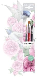 Da Vinci "Botanical Art" Watercolour Set 3 szt - komplet pędzli akwarelowych