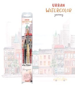 Da Vinci "Urban Journey" Watercolour Set 4 szt - komplet pędzli akwarelowych