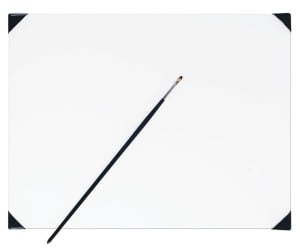 POSH Table Top Glass White - szklana paleta stołowa średnia 30,5x40,5cm