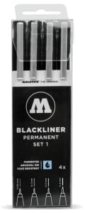 Molotow BLACKLINER Permanent Set 1 - komplet cienkopisów