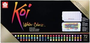 Sakura Koi Watercolour Studio Set 72 kolory - komplet akwareli (pełna gama + akcesoria)