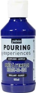 Pebeo Pouring Experience Acrylic Paint CYAN BLUE 118ml- farba akrylowa do pouringu