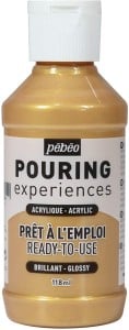 Pebeo Pouring Experience Acrylic Paint GOLD 118ml- farba akrylowa do pouringu