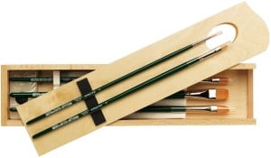 Da Vinci Nova Synthrtic Brush Box 5 szt - komplet pędzli do farb olejnych i akrylowych