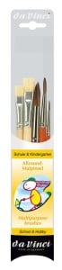 Da Vinci School&Hobby brushes set MULTI - komplet 5 pędzli szczecina+ sobol