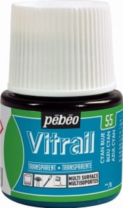 Vitrail Transparent 55  CYAN BLUE - farba witrażowa