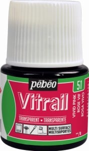 Vitrail Transparent 51 VIVID PINK - farba witrażowa