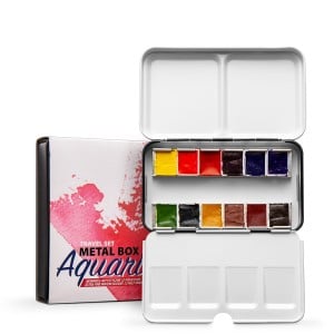 Aquarius Travel Set 12 kolorów 1/2 kostki - komplet akwareli
