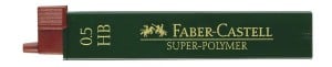 Faber Castell Super Polymer 0,5 B 12szt - wkłady do ołówków automatycznych