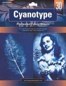 Jacquard Cyanotype Fabric Sheets A4  30szt - gotowe arkusze materiałowe do cyjanotypii