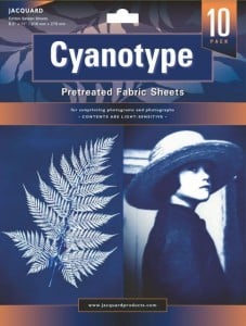 Jacquard Cyanotype Fabric Sheets A4  10szt - gotowe arkusze materiałowe do cyjanotypii