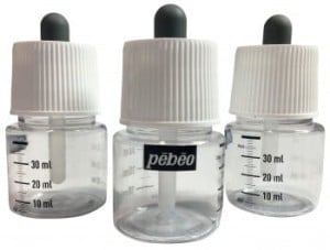 Pebeo 3 Empty Graduaded Bottles 45ml - puste butelki z pipetką