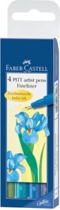 Pitt Artist Pen Set 4 szt "Cold Colours" 4 kolory - komplet cienkopisów
