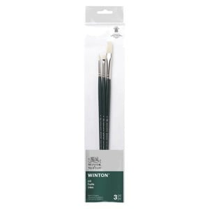 W&N Winton Brush LH 3szt Set 2 - komplet 3 pędzli szczecinowych
