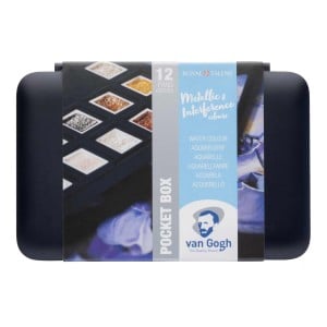 Van Gogh Water Colour Pocket Set Specialty Colours 12x1/2 kostki - komplet farb akwarelowych metallic&interference