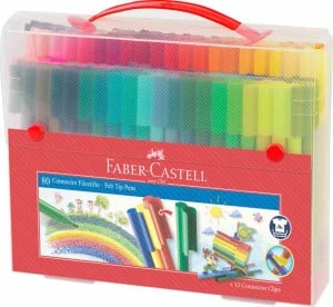 Flamastry Faber Castell Connector 80 kolorów - komplet prezentowy w w walizce
