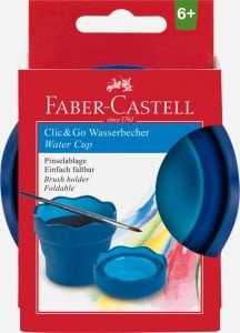 Faber Castell Składany kubek na wode "Clik&Go" Niebieski