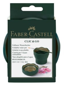 Faber Castell Składany kubek na wode "Clic&Go" Zielony