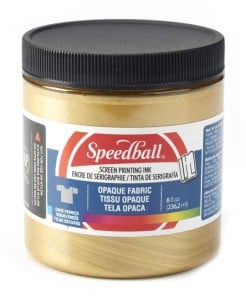 Speedball Opaque Fabric Screen Printing Ink GOLD- farba do sitodruku na tkaninach