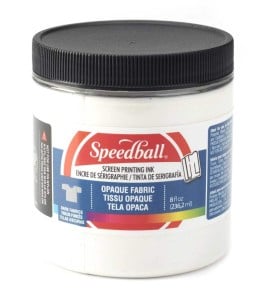 Speedball Opaque Fabric Screen Printing Ink PEARL WHITE - farba do sitodruku na tkaninach