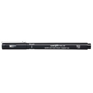 uni Pin Fine Line BLACK Brush - pisak rysunkowy