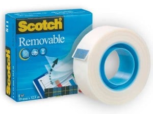 Taśma klejąca Scotch Removable 19mmx32,9m - łatwo usuwalna