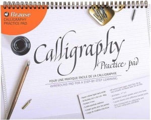 Brause Calligraphy Practice Pad 29,7x23cm 90g 50ark. - blok  z arkuszami do nauki kaligrafii na spirali