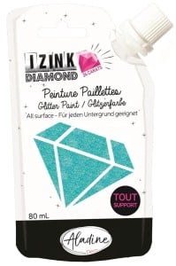 IZINK Diamond Farba brokatowa HALO Błękitna 80 ml