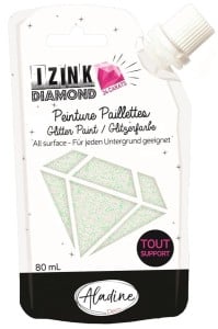 IZINK Diamond Farba brokatowa HALO Srebrna 80 ml