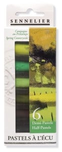 Sennelier Extra Soft Pastels "Spring Countryside" 6 kolorów x 1/2 - komplet pasteli suchych