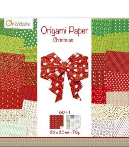 Papier do origami "Christmas" 20x20 70g 60 arkuszy - mix wzorów