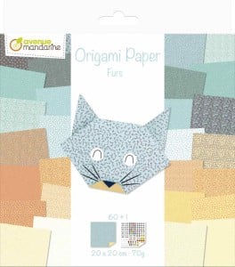 Papier do origami "Furs" 20x20 70g 60 arkuszy - mix wzorów