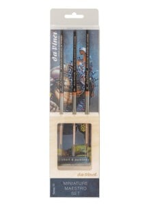 Da Vinci MINIATURE MAESTRO SET s.76 Kolinsky Red Sable Round Short - komplet 3 pędzli sobolowych